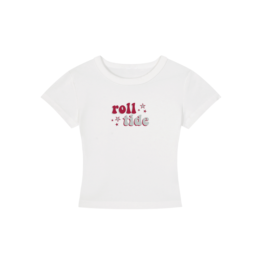 Alabama Slogan Cropped Shirt