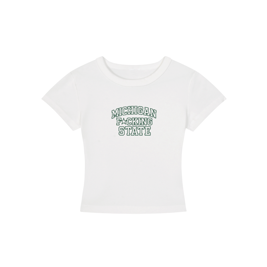 Michigan State Star Cropped Shirt