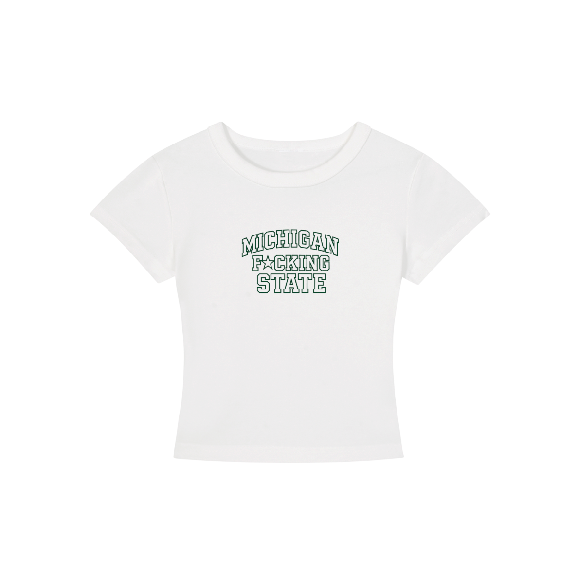 Michigan State Star Cropped Shirt