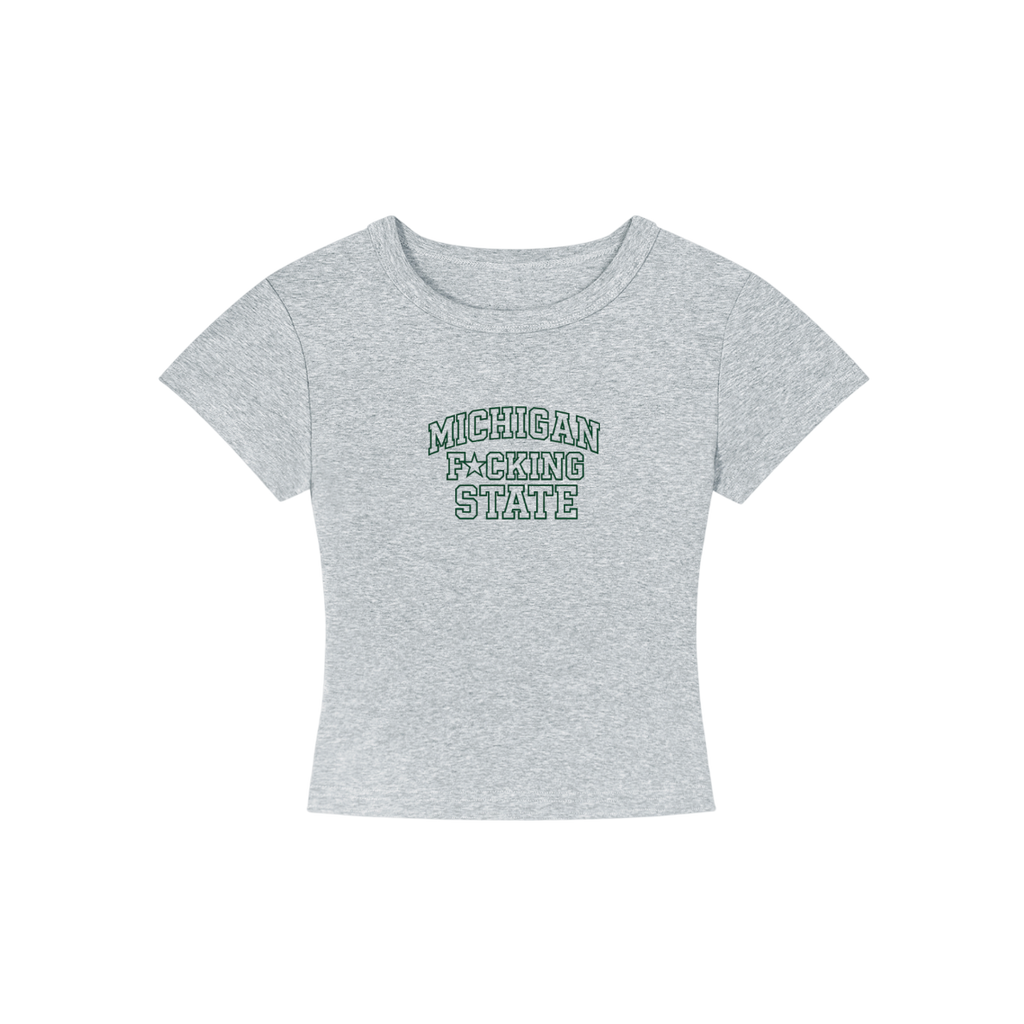 Michigan State Star Cropped Shirt