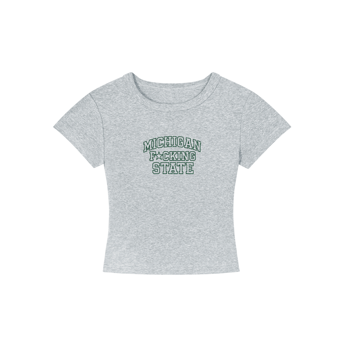 Michigan State Star Cropped Shirt