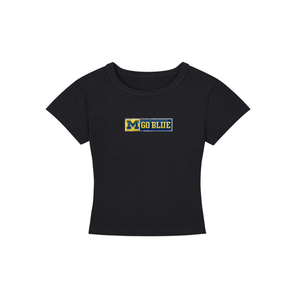 Michigan Go Blue Cropped Shirt