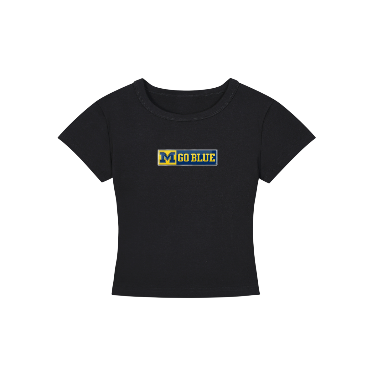 Michigan Go Blue Cropped Shirt
