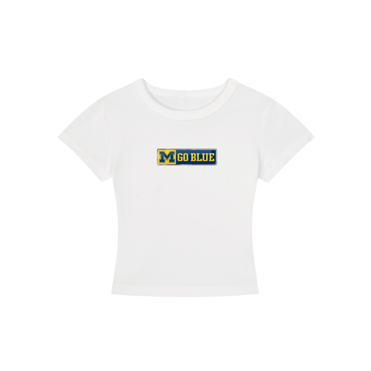 Michigan Go Blue Cropped Shirt