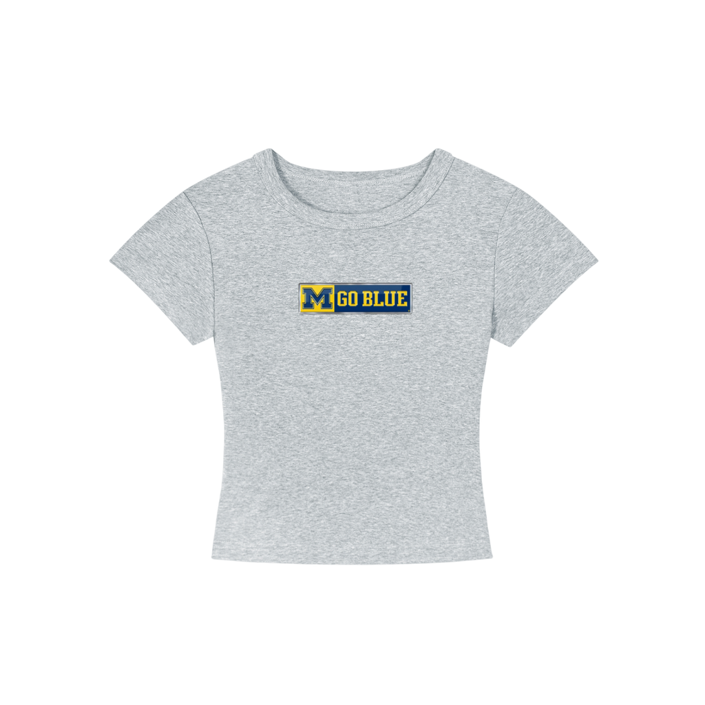 Michigan Go Blue Cropped Shirt