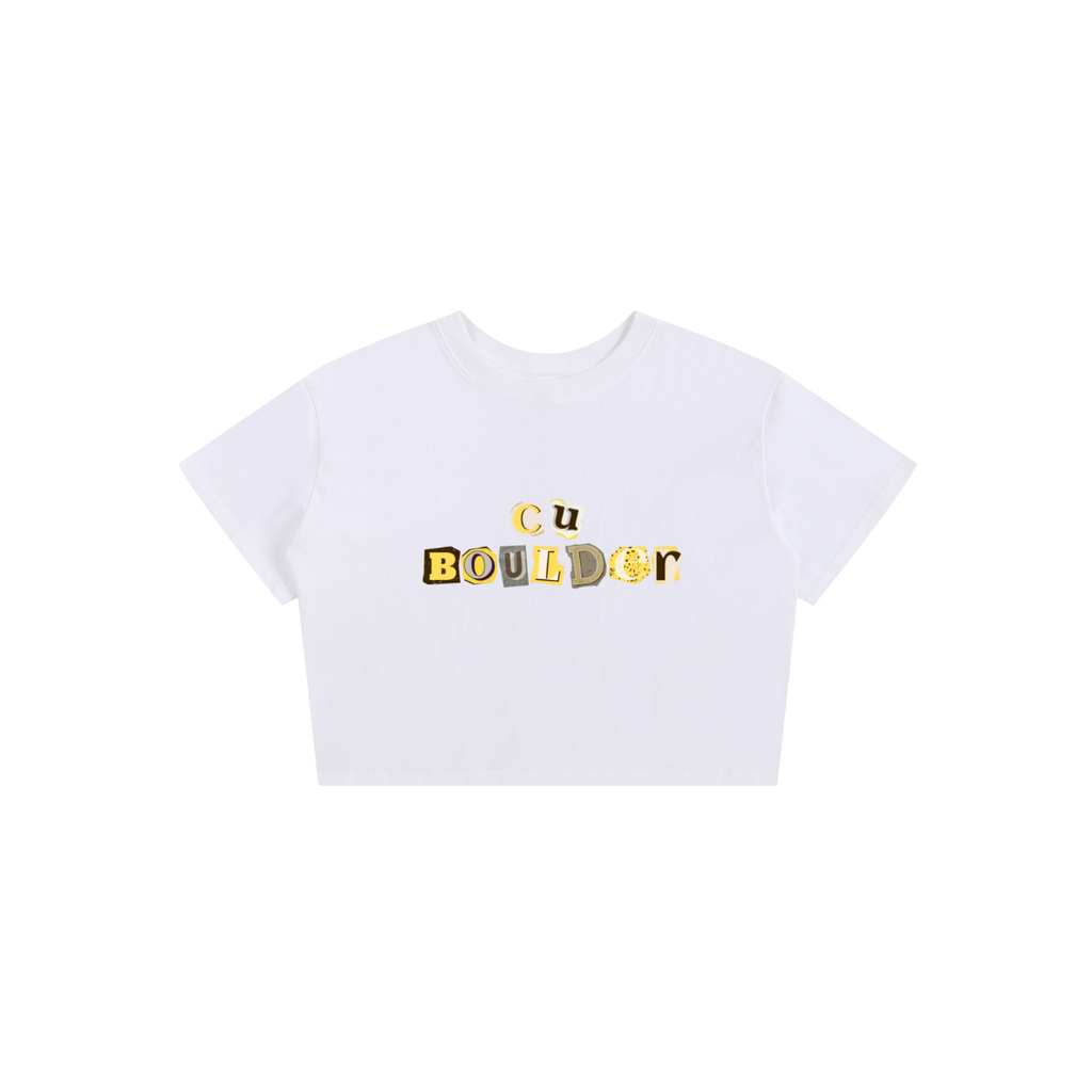 CU Boulder Collage Baby Tee