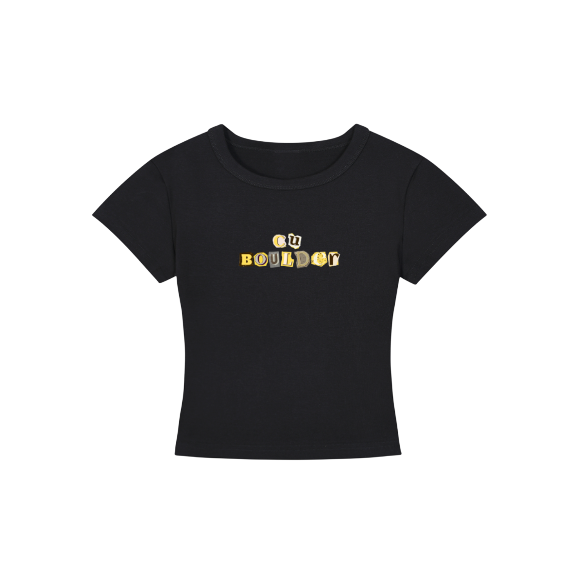 CU Boulder Collage Cropped Shirt