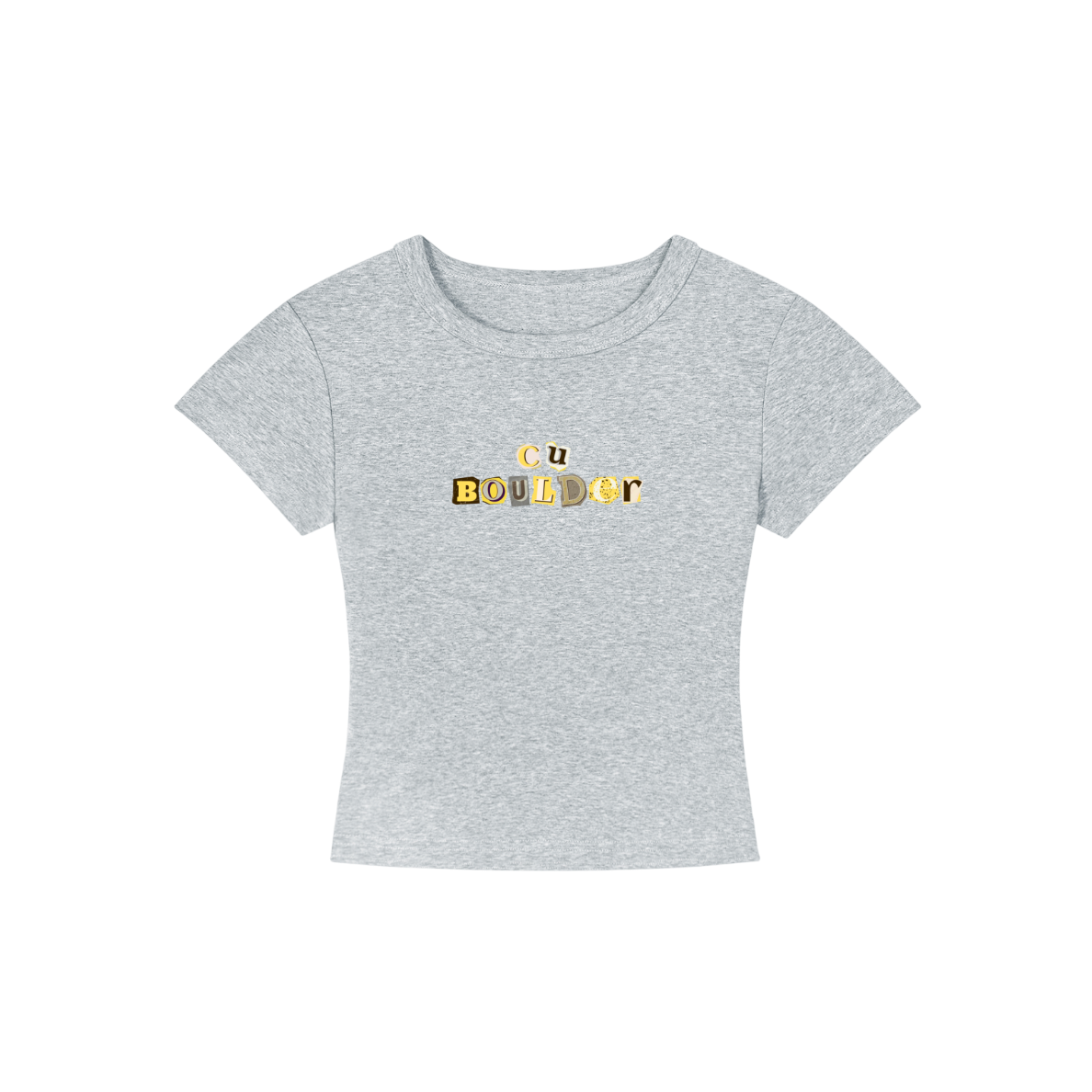 CU Boulder Collage Cropped Shirt