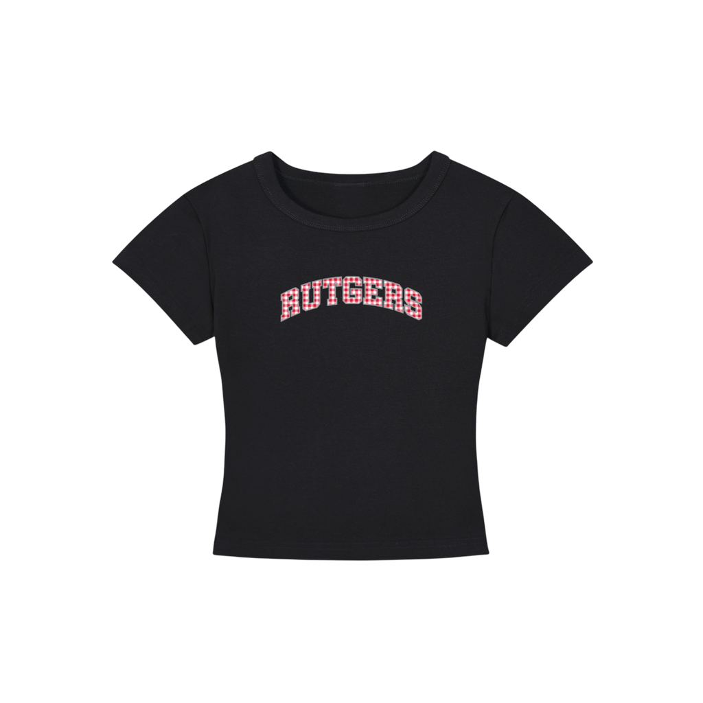 Rutgers Plaid Cropped Shirt