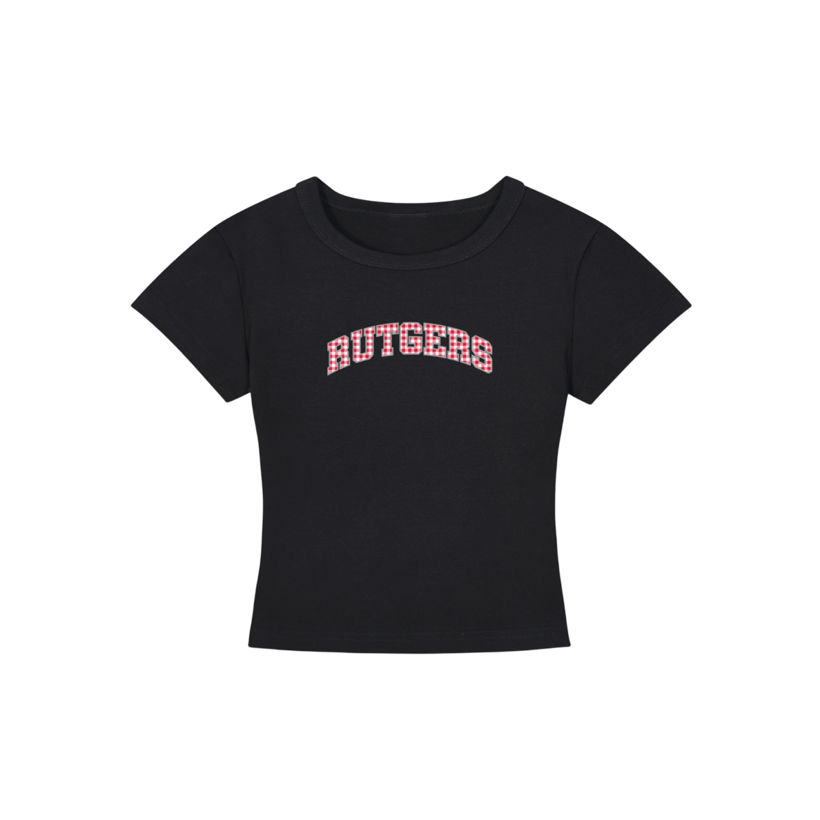 Rutgers Plaid Cropped Shirt