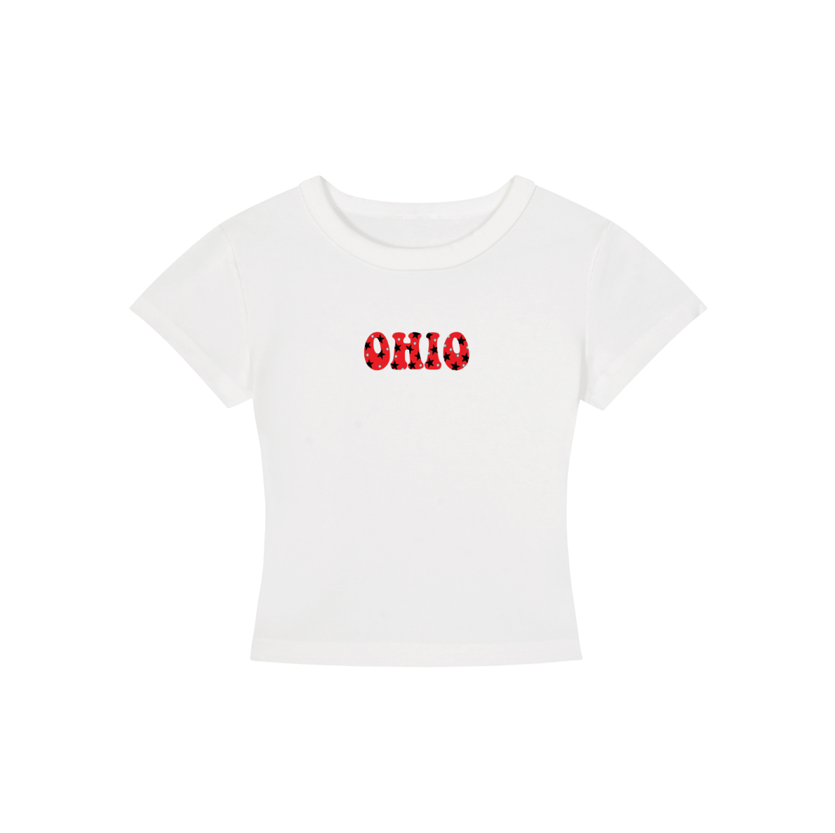 Ohio State Polka Dots Cropped Shirt