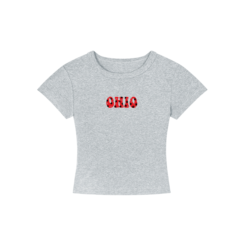 Ohio State Polka Dots Cropped Shirt