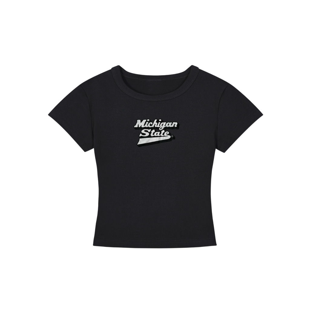 Michigan State Vintage Cropped Shirt