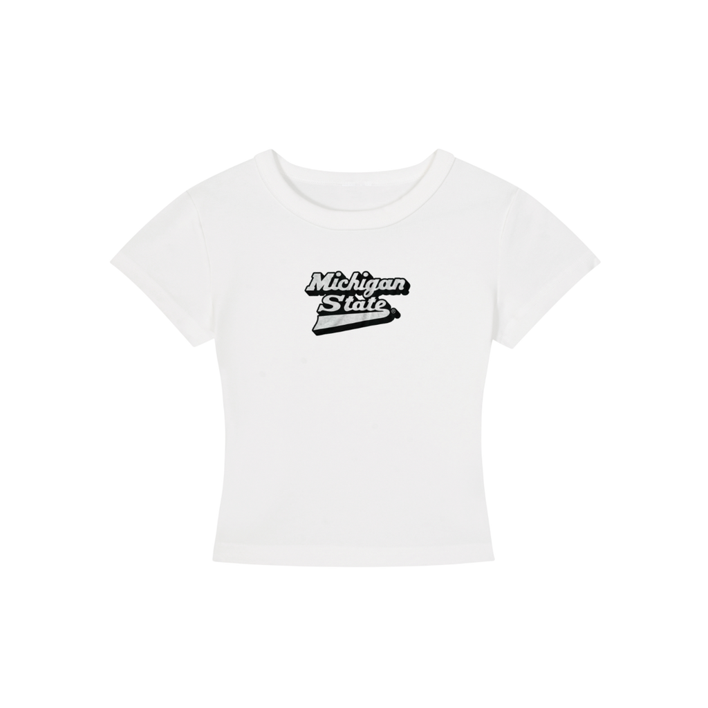 Michigan State Vintage Cropped Shirt