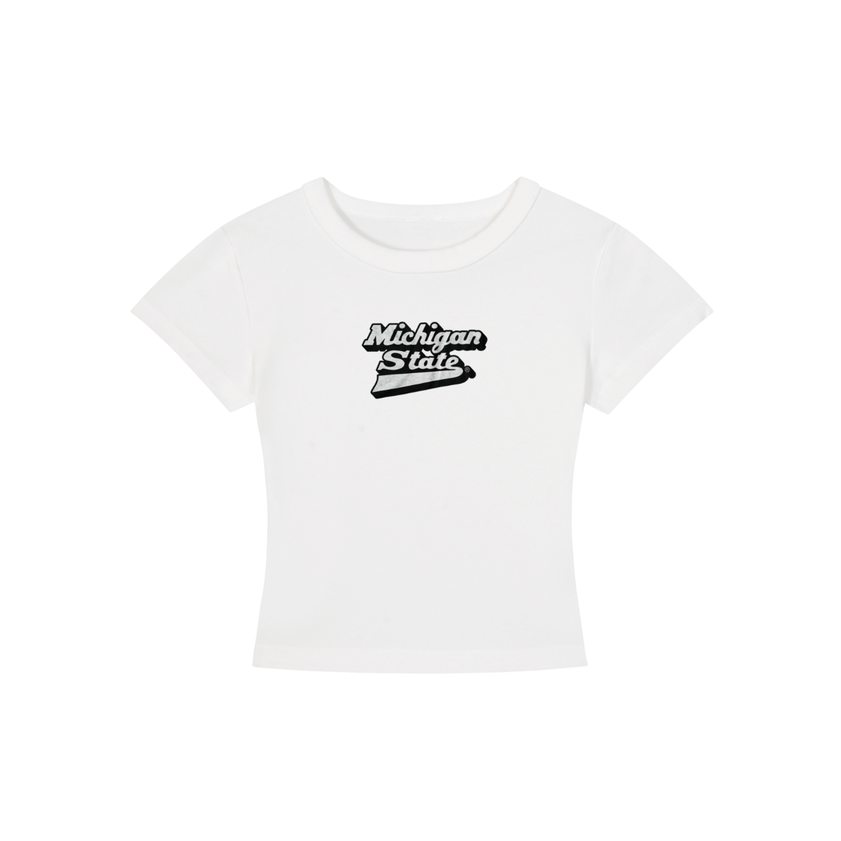 Michigan State Vintage Cropped Shirt