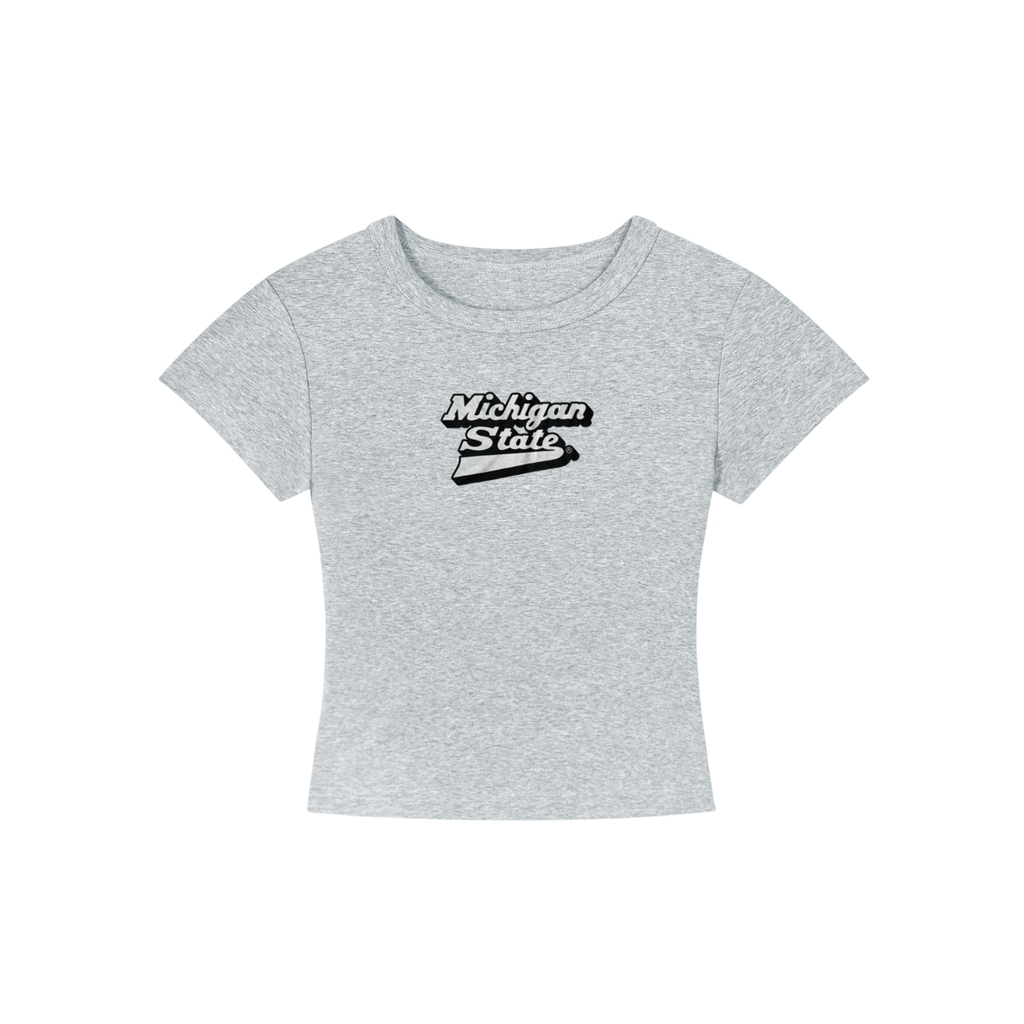 Michigan State Vintage Cropped Shirt